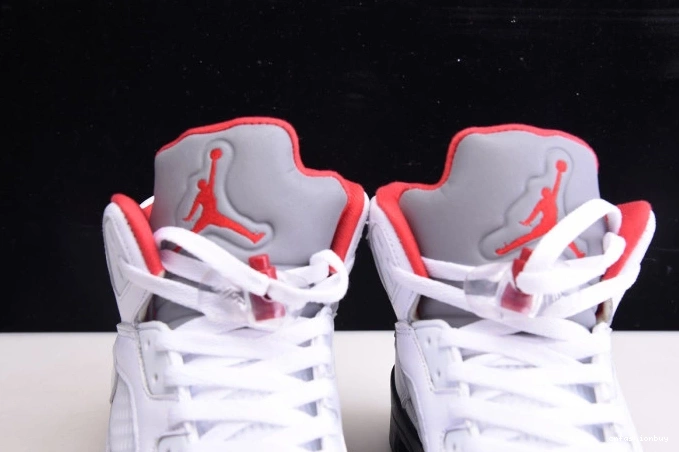5 Tongue Fire DA1911-102 Retro Air Jordan (2020) Red Silver 0712
